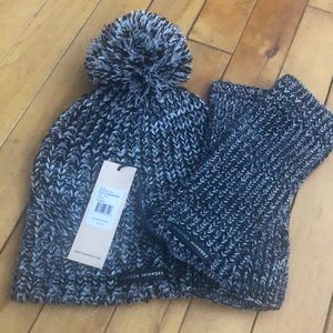 Rebecca minkoff hat and arm warmer set